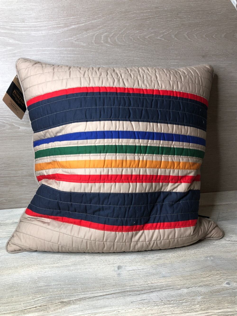 Pendleton Yellowstone tan multi stripe New 20"x 20"